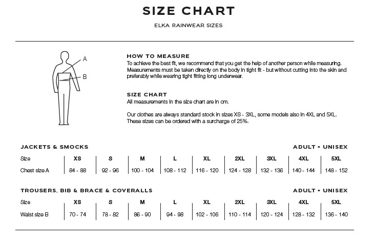 Clothing Size Charts